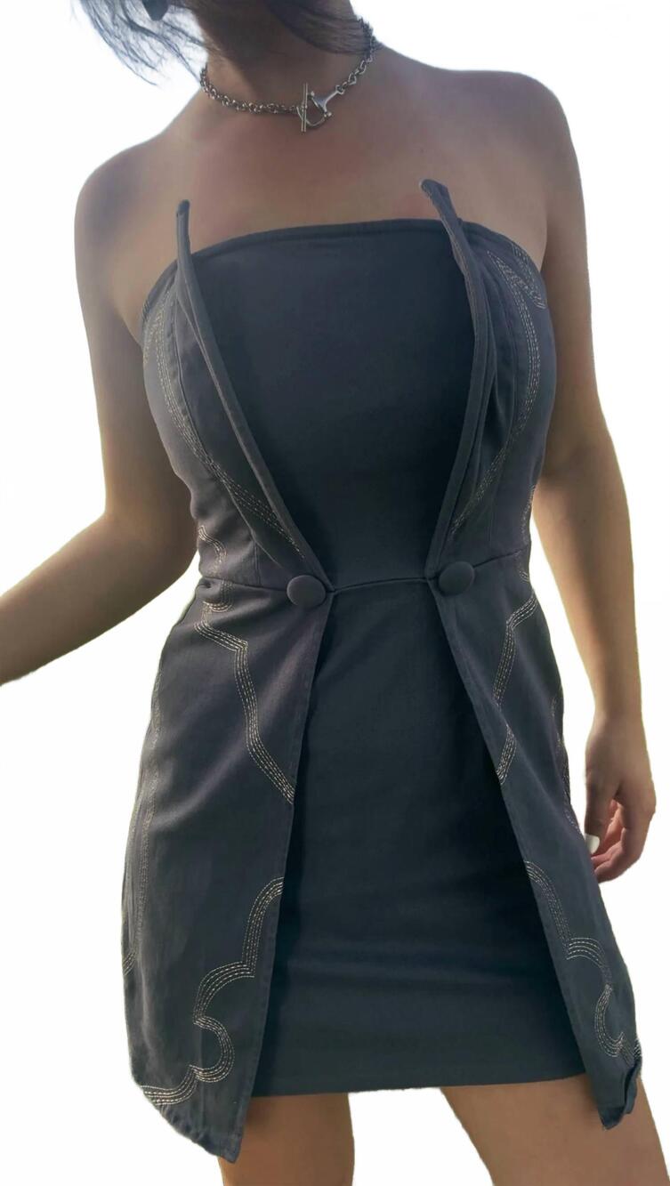 NEW BLUE B rodeo mini dress in midnight